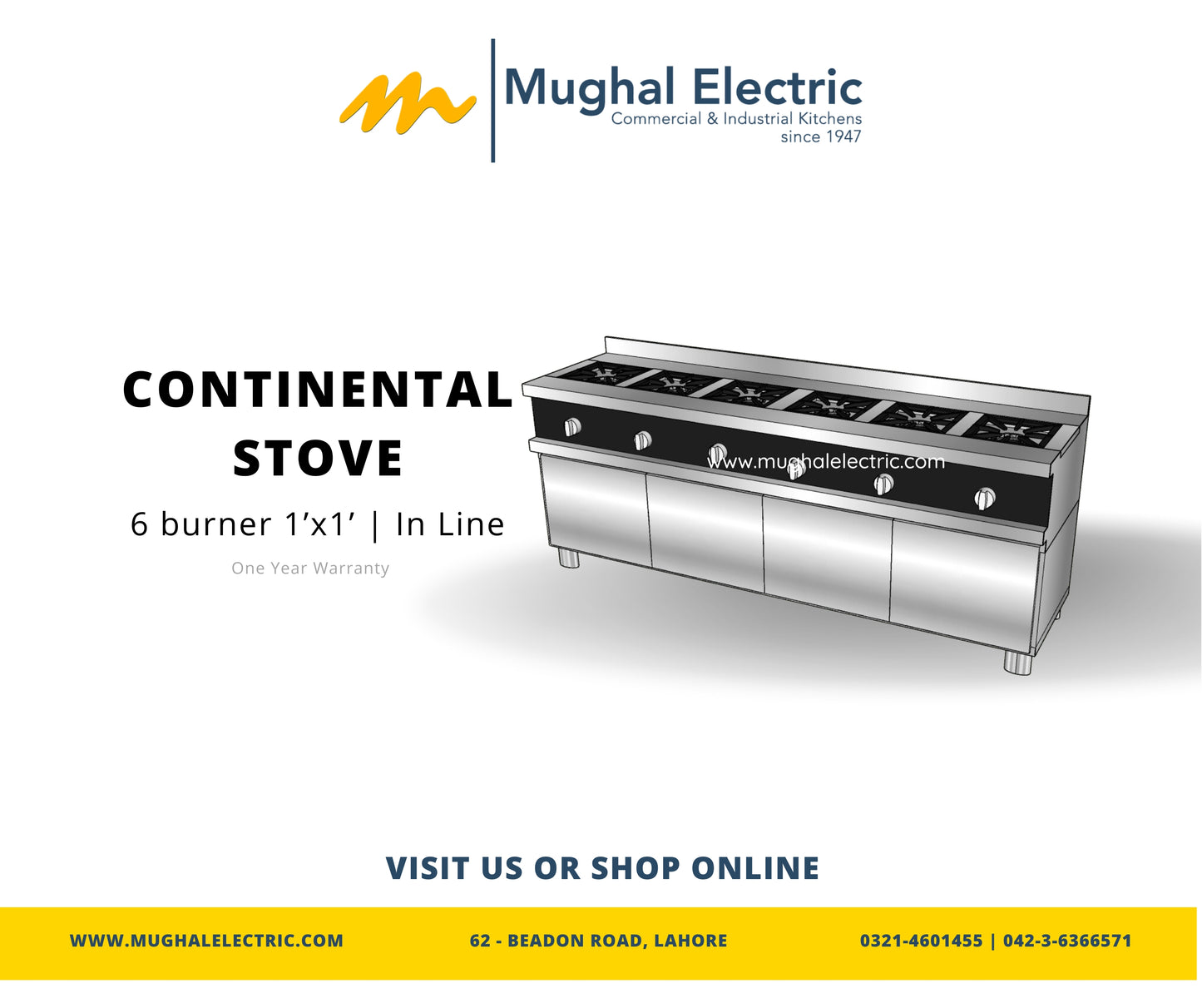 Six Burner Cooking Range