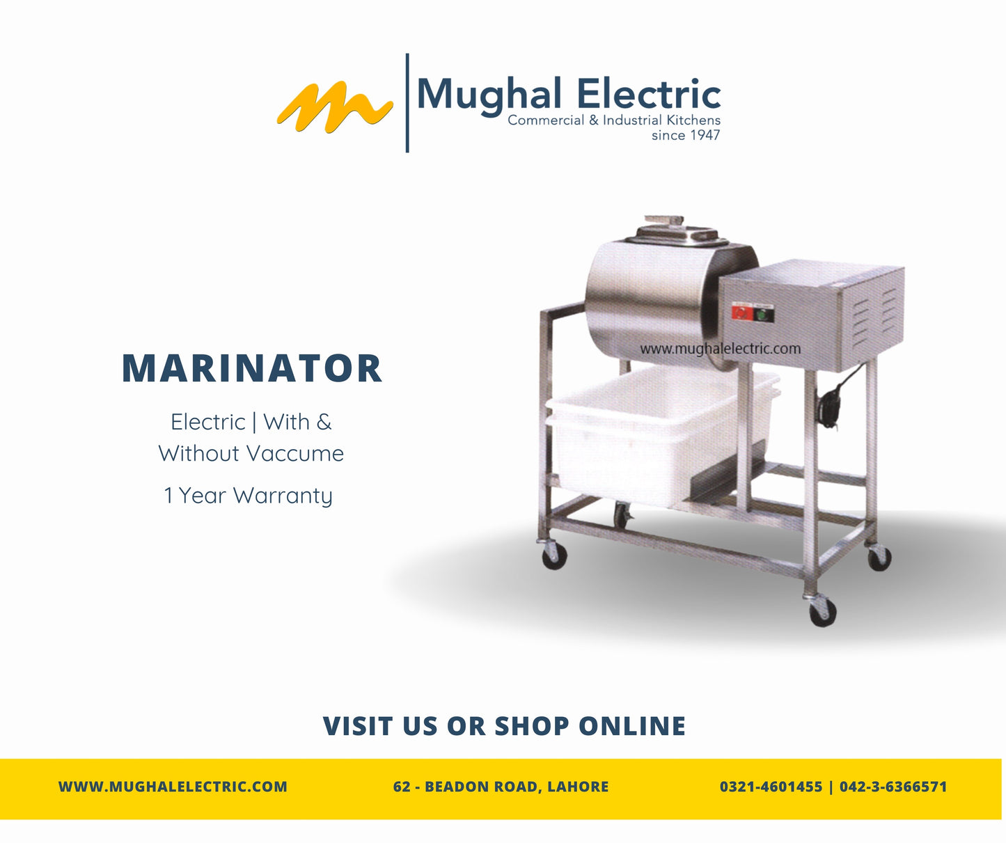 Marinator for chicken and meat. Commercial marination machine for fast food 